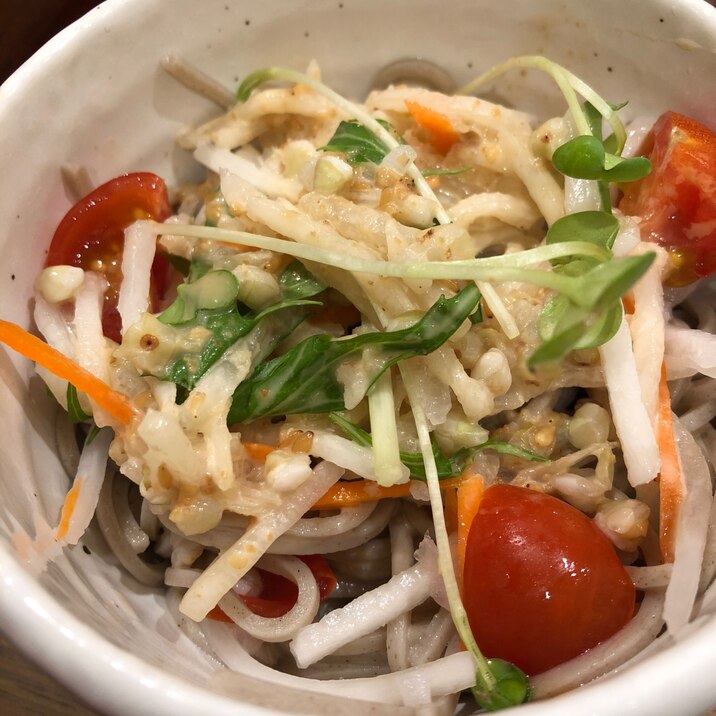 もち麦と蕎麦のゴマドレサラダ レシピ 作り方 By Mayu 12 楽天レシピ もち麦と蕎麦のゴマドレサラダ レシピ 作り方 By Mayu 12 楽天レシピ